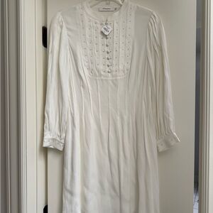 Frame Denim Ivory Long Sleeve Dress